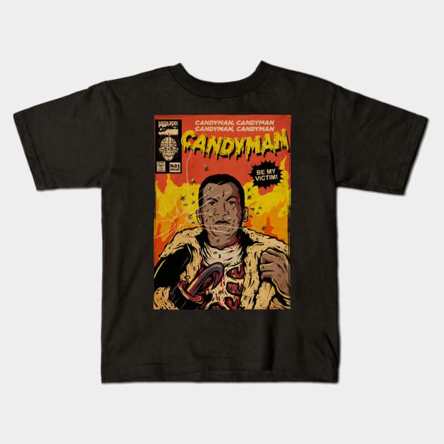 Candyman Kids T-Shirt by Greendevil